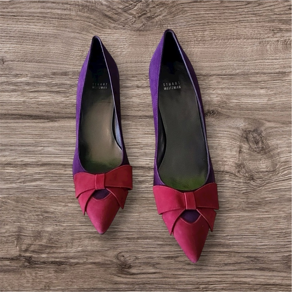 Stuart Weitzman Two-Tone Purple and burgundy Heels Size 10.5